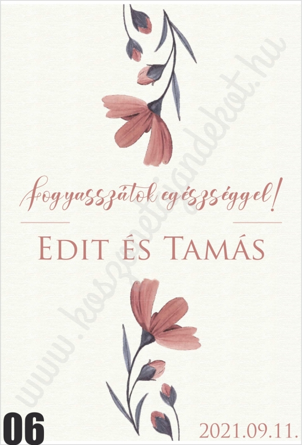 Fényképes boroscímke köszönetajándék