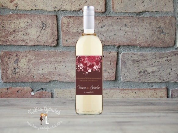 Fényképes boros címke