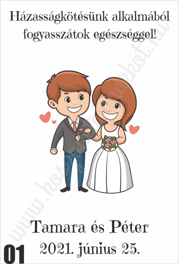 Fényképes boroscímke köszönetajándék