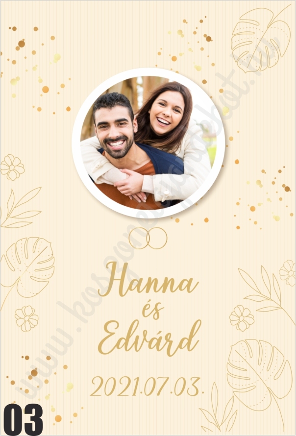 Fényképes boroscímke köszönetajándék