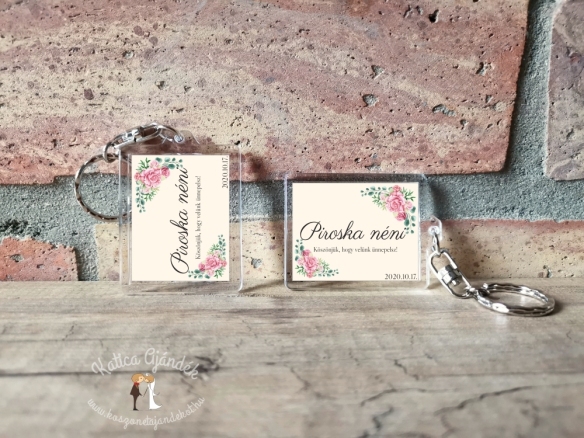 Fényképes műanyag kulcstartó