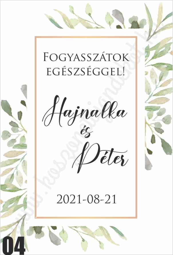 Fényképes boroscímke köszönetajándék