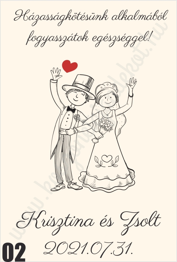 Fényképes boroscímke köszönetajándék