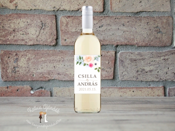 Fényképes boros címke