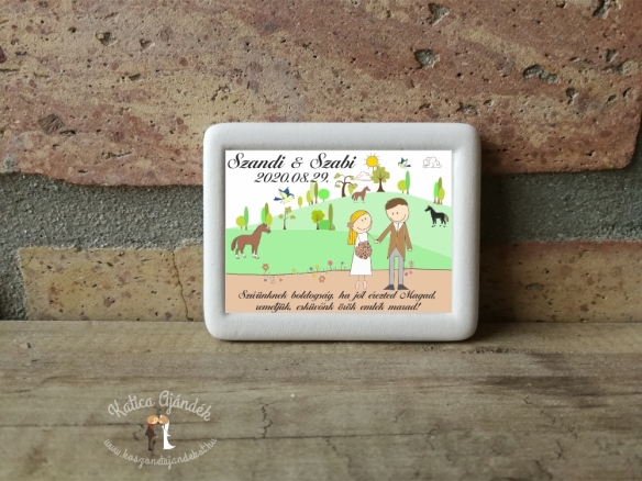 Fényképes kerámia hűtőmágnes